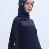 Wholesaler Sequins Match Sleeve Muslim Islamic Abaya Maxi Dress