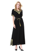 Popular Styles Breathable V-Neck Applique Short Sleeve Muslim Islamic Abaya Dresses Clothing