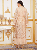 Lace Leaf Embroidery Modest Muslim Islamic Open Abaya Kimono Cardigan For Ladies