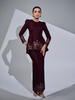 SIPO Eid New Embroidery Sequined Lace Baju Kurung Design 2024 Malaysia Muslim Woman Dress 