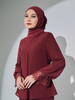 SIPO New Fasyen Design Malaysia Baju Kurung with Border Lace Islamic Clothing Muslim Dress for Women