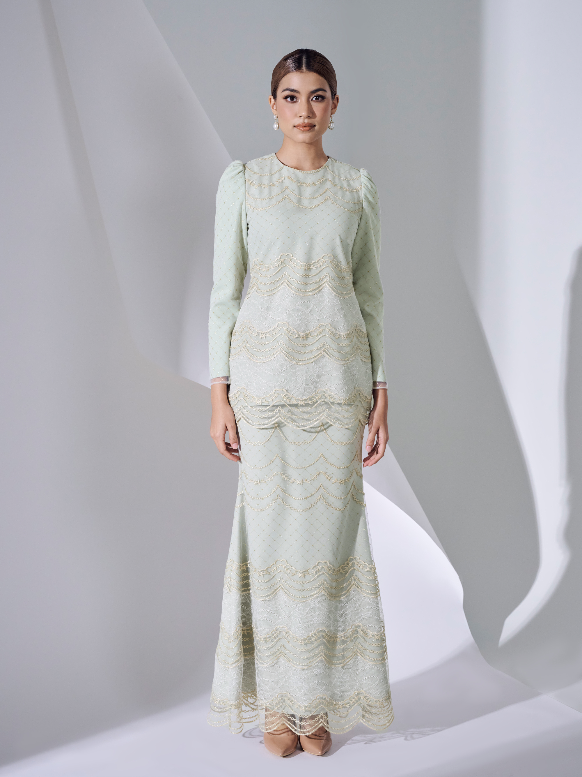SIPO Newest Trend Women Baju Kurung Malaysia Fashion Elegant Abaya Muslim Dress