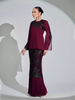 SIPO Custom Eid Latest 2024 Design Malaysia Baju Kurung Muslim Clothing Premium Chiffon with Italian Crepe Women Dress