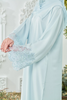 SIPO Luxury Korean Nidha Abaya with Exclusive Lace and Stone Embellishments and Matching Shawl
