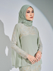 SIPO 2024 Eid Indonesia Islamic Elegant Baju Kurung Raya Malaysian Traditional Women Muslim Dress Premium Chiffon with Italian Crepe Modest Kurung