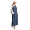 Plus Size New Dubai Muslim Lady Modest Fashion Denim Sheath Dress Skirt