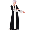 Black Modest Muslimah Open Cardigan Robe Modest Muslimah Dubai Maxi Dresses Islamic Women's Abaya