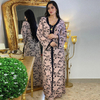  Latest Designs Modest Borka Women Vêtements Embroidery Maxi Dubai Print Muslim Dress Islamic Clothing Cotton Kimono Abaya