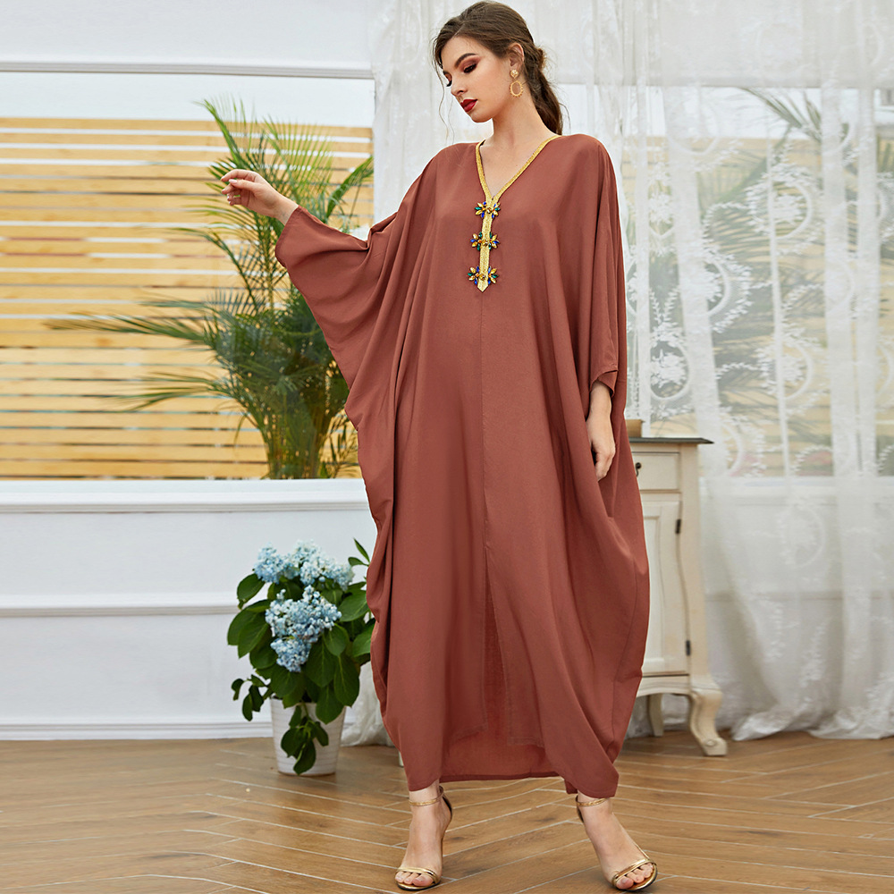 Loose Casual Modest Fashion Islamic Dress Plus Size Robe Muslim Kaftan Maxi Dresses Abaya