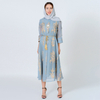  Cotton Borka Muslim Dress Open Islamic Clothing Dubai Print Women Maxi Vêtements Modest Embroidery Kimono Abaya