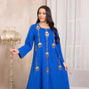  Cotton Embroidery Vêtements Modest Print Muslim Dress Islamic Clothing Dubai Borka Women Kimono Abaya