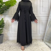 2022 Middle Eastern Muslim fashion women's lace stitching lace dress