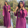  Dubai Prayer Dubai Kaftan Modest Long Sleeve cotton printing abaya
