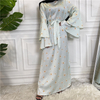 AliExpress ebay Amazon Middle East Dubai hot sale fashion print plus size lace up Muslim dress
