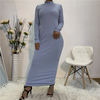 2022 European And American Fashion Foreign Trade Base Stretch Shirt Simple Slim Women's Dress