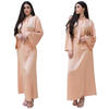  Fashion Kaftan Islamic Clothing Modest Borka Kimono Open Fabric Dubai Wholesale Muslim Dress Embroidery Abaya