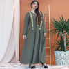  Open Kimono Kaftan Islamic Clothing Borka Wholesale Modest Dubai Fashion Fabric Muslim Dress Embroidery Abaya