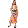 Dubai Fashion Fabric Borka Wholesale Muslim Dress Modest Kaftan Islamic Clothing Open Kids Child Embroidery Kimono Abaya