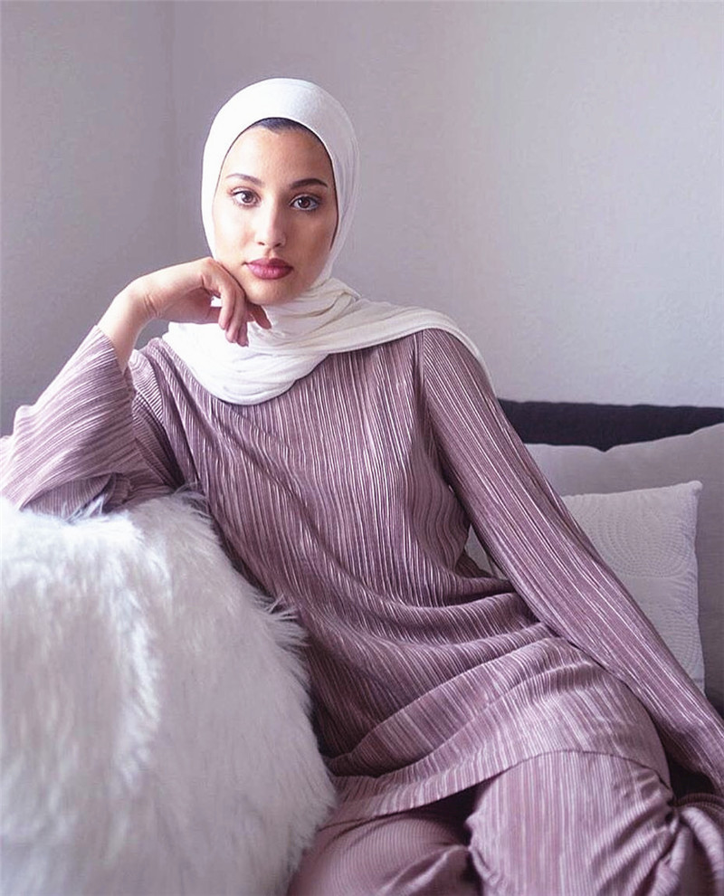Turkey Middle East New Design Dubai Muslim Lady Modest Fashion Blouse Set
