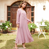 Muslim Robe Modest Fashion Pink Middle East Islamic Maxi Dresses Loose Abaya