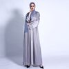 Ramadan New Style Cardigan with Hot Sleeves And Retro Waist Drawstring Muslim Robe for Cross-border