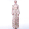 Floral Chiffon Oversized Dress Muslim Robe Customized Small Factory