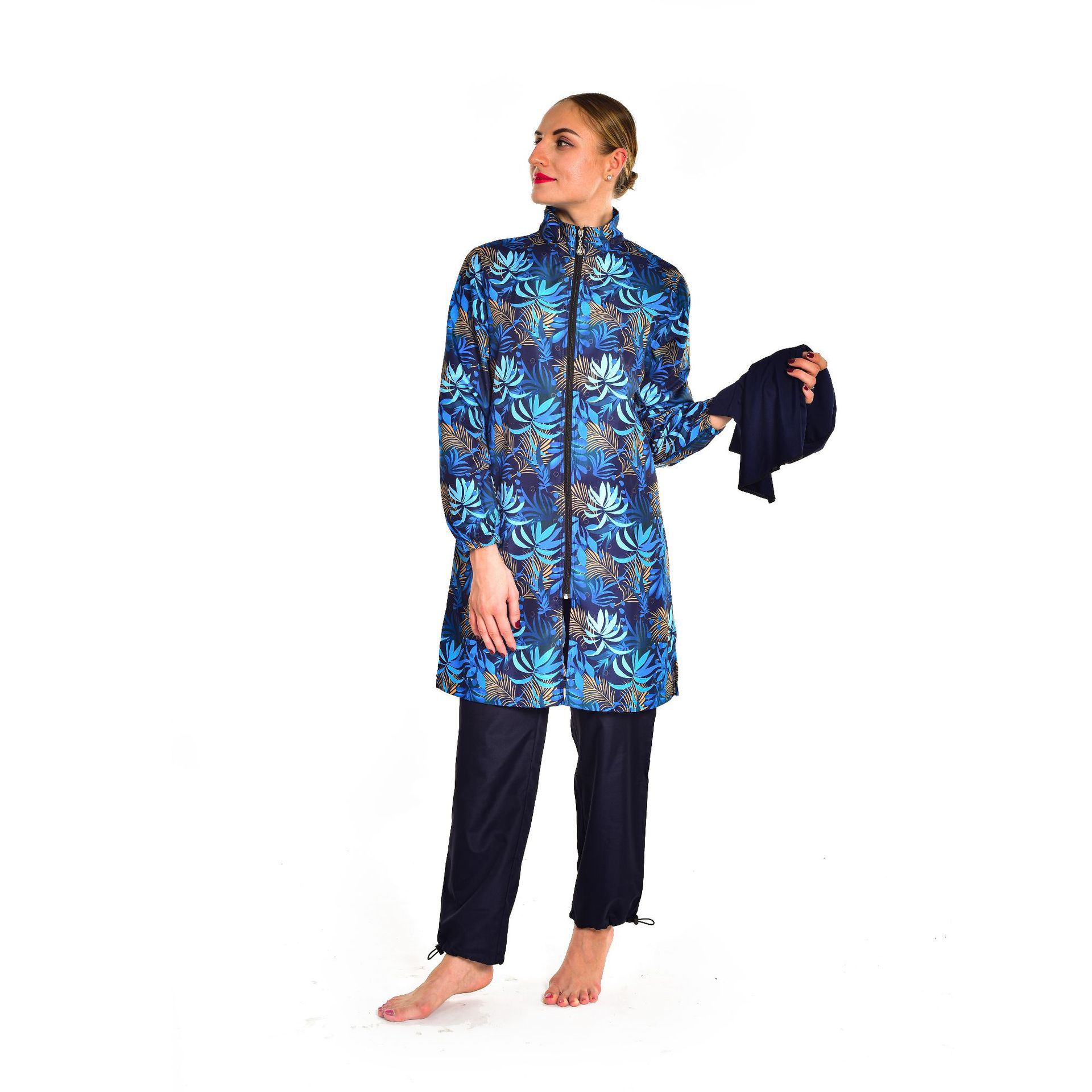 Swimwear Modest Beachwear Southeast Asian Swimsuits Digital Printing Stitching Swimsuits