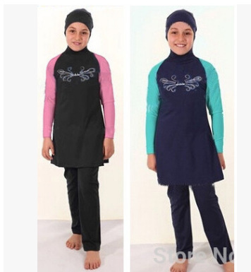 Wholesale Girls Swimwear Women's Full Cover Beach Modest Islamic Swimsuits Burkini