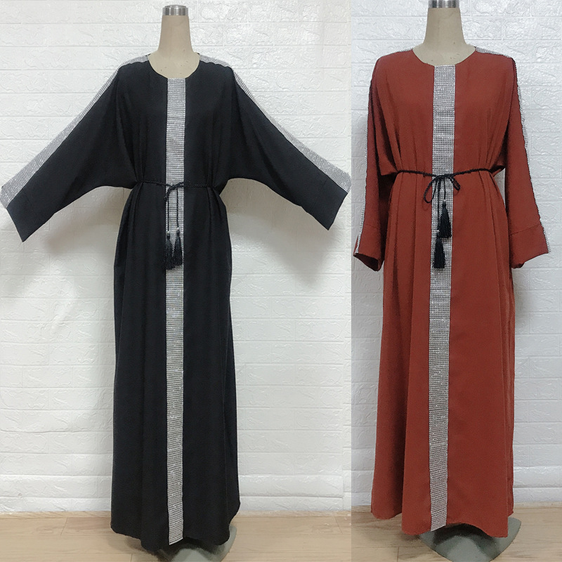  Caftan Jalabiya Kaftan 2022 Arab Bat Sleeve Abaya Turkish Burka Modest Dubai Muslim Islamic Clothing Morocco Kimono Thobe Prayer Women Maxi Dress Abaya