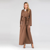 Muslim Abaya Modern Dignified Fashion Islamic Clothing Robe with Pearl Pockets on The Chest