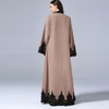 Fashion Embroidered Robe Turkish Casual Cardigan Islamic Long Cardigan Dress