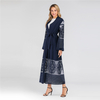 Muslim Hot Style Cardigan New Fashion Women's Embroidered Mesh Cardigan Dubai Robe Dress