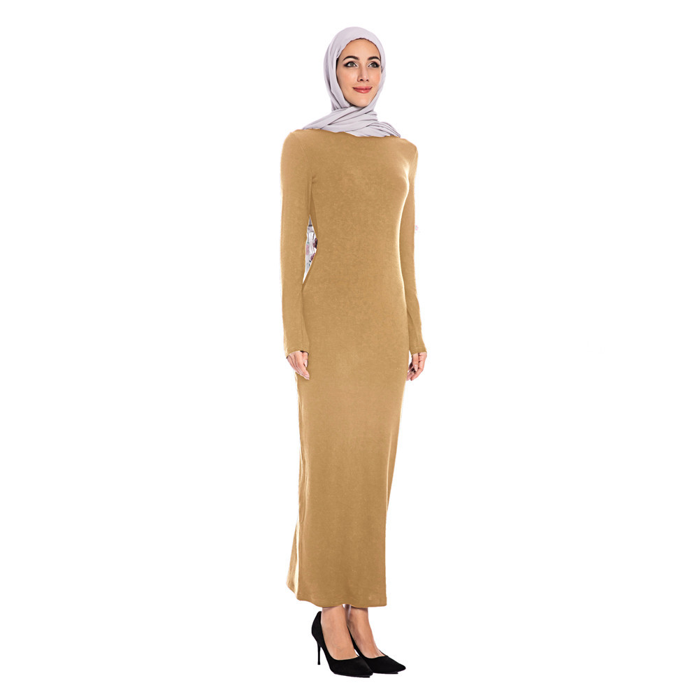 European And American Fashion Simple Slim Base Stretch Women's Long Skirt