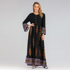 European And American Plus Size Women's New Fashion Casual Loose Long-sleeved Printed Dress