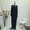 Cross-border Exclusively for Plus Size Women's Fashion And Comfortable Bat Long Sleeve Pure Color Casual Long Skirt