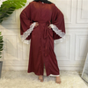 2022 Amazon AliExpress hot sale fashion women's stitching embroidered cardigan robe abaya