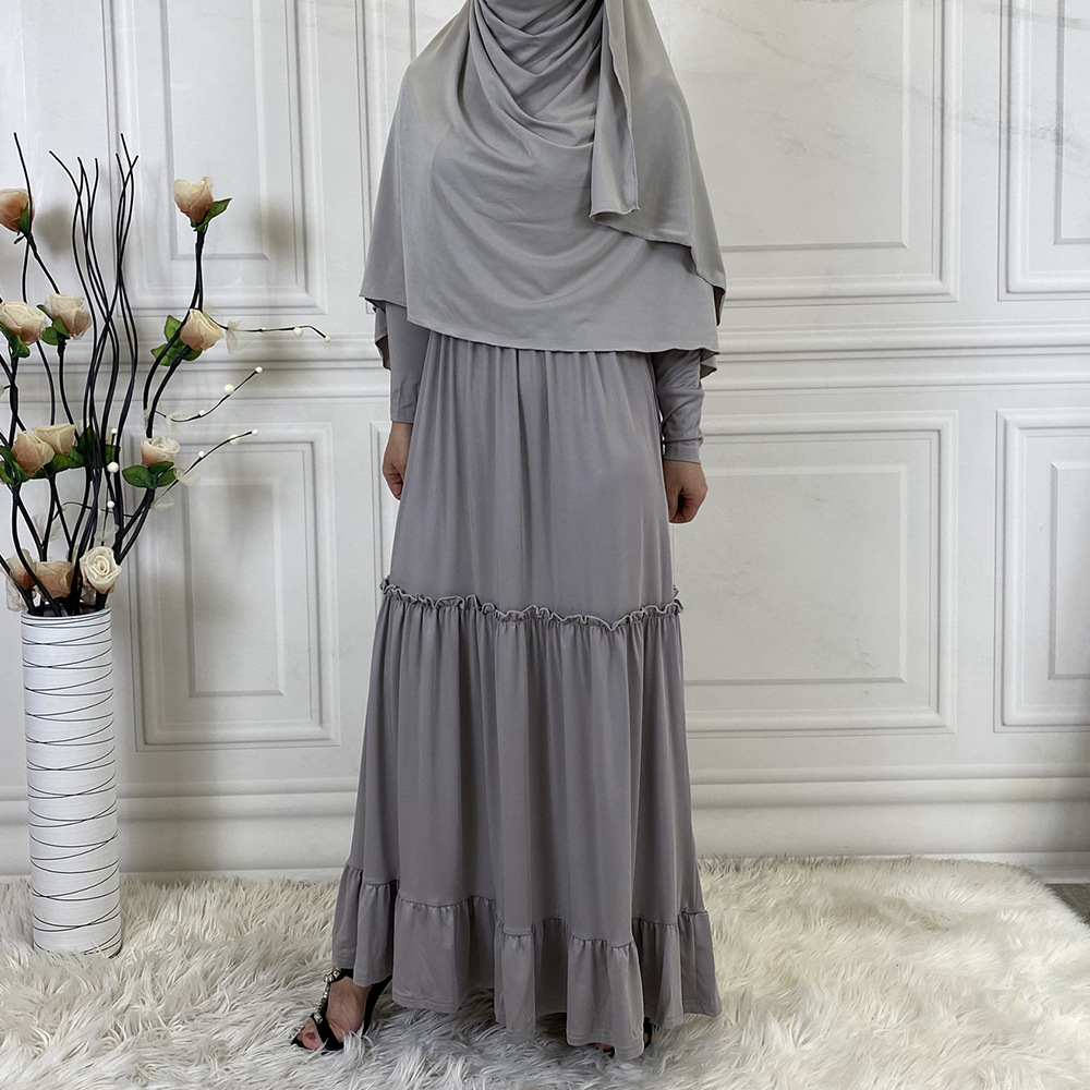 2022 Cross-border Exclusively for The Middle East Simple And Fashionable Solid Color Dress Dubai Worship Robe