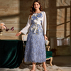 Turkey Blue Modest Fashion Best Selling Islamic Muslim Robe Maxi Dresses Loose Abaya