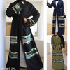 2022 New Muslim Abaya Fashion Sequin Stitching Dubai Turkish Cardigan Robe