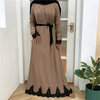 Islamic Long-sleeved Embroidery Front Ruffled Fashionable Muslim Dress Dubai Hot Sale Dress Turkey