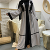 Middle Eastern Muslim Fashion Cardigan Slim Embroidered Lace Robe