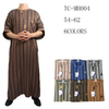 2022 Cotton Casual Arabic Men's Robe Stand Collar Muslim Islamic Thobe