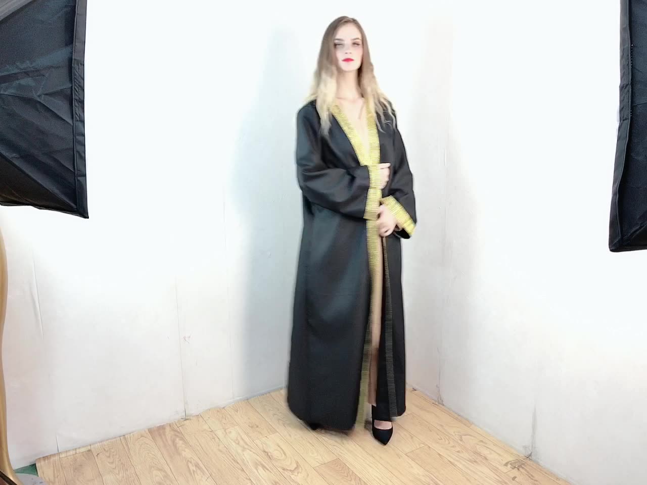  Arab Morocco Kaftan Islamic Clothing Kimono Bat Sleeve Muslim 2022 Modest Dubai Turkish Burka Caftan Jalabiya Thobe Abaya Prayer Women Maxi Dress Open Abaya