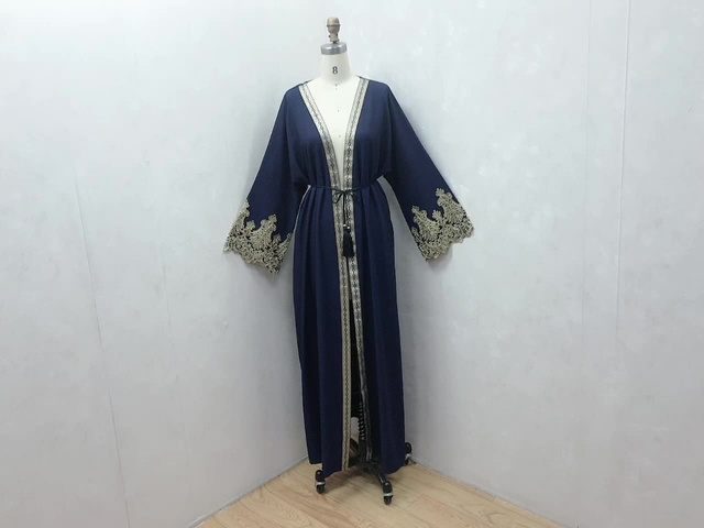  Caftan Kimono Turkish Thobe Burka Muslim Jalabiya Kaftan Morocco Arab Abaya 2022 Islamic Clothing Modest Bat Sleeve Dubai Prayer Women Maxi Dress Open Abaya