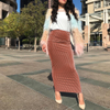 Summer New Muslim Lady Latest Design Color Fashion Sheath Dress Skirt