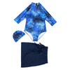  Swimwear 3 Pieces Sportswear Muslim Islamic Clothing Sportswear Modest Fabric 2021 Women Full Cover Fashion Swimwear Swimsuit Burkini