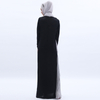 Middle East Cross-border Crumpled Prong Horn Muslim Women's Export Long Dress Round Neck Full Length Abaya