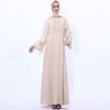 Embroidered Trumpet Sleeve Dress Summer Retro A-line Slim Muslim Female Muslim Abaya