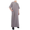 Wholesale Pakistan Arabic Moroccan Men's Robe Stand Collar Muslim Islamic Thobe