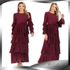 Amazon AliExpress Hot Selling New Fashion Elegant Round Neck Cake Skirt Long Dress